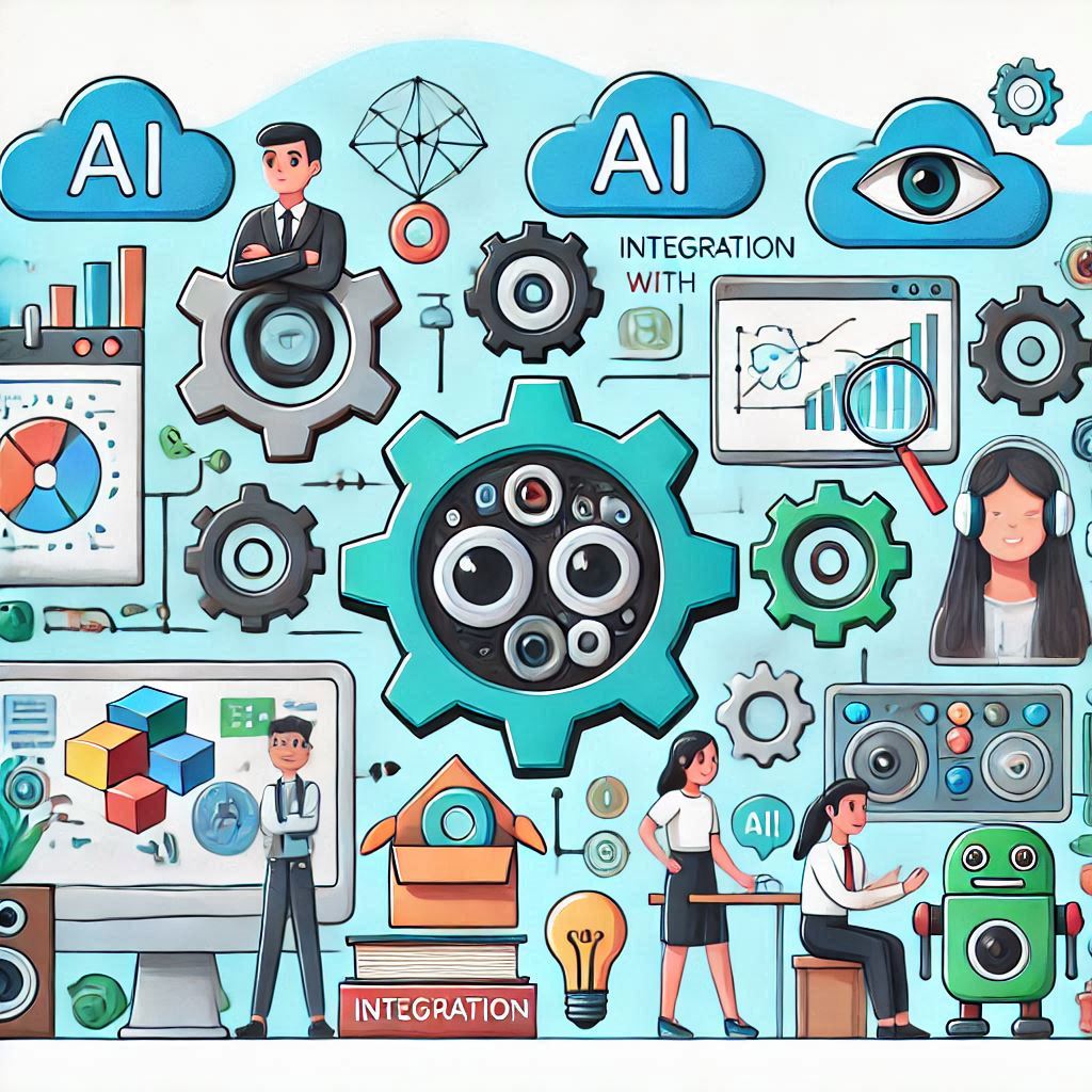 Integration with Tools in Agentic AI in cartoon style easyadsolution.in