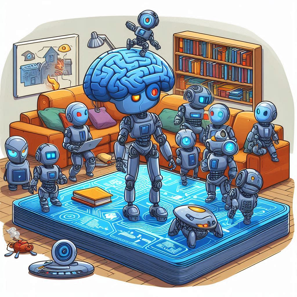 Reconfigurable Intelligent Surfaces (RIS) in cartoon style easyadsolution.in