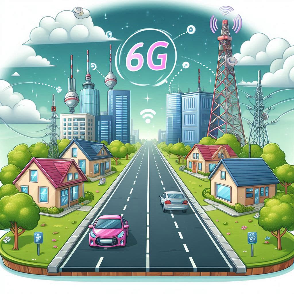 The Road Ahead for 6G Technology in cartoon style easyadsolution.in