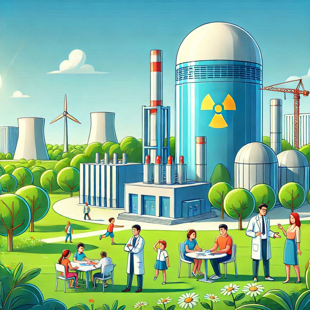 Small Modular Reactors image in cartoon style easyadsolution.in