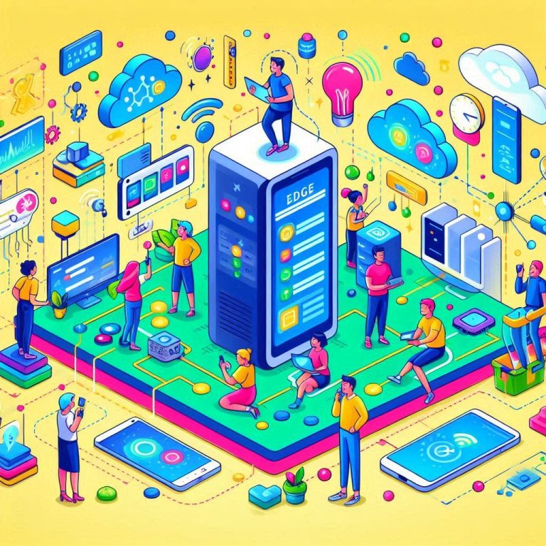 edge computing in cartoon style easyadsolution.in