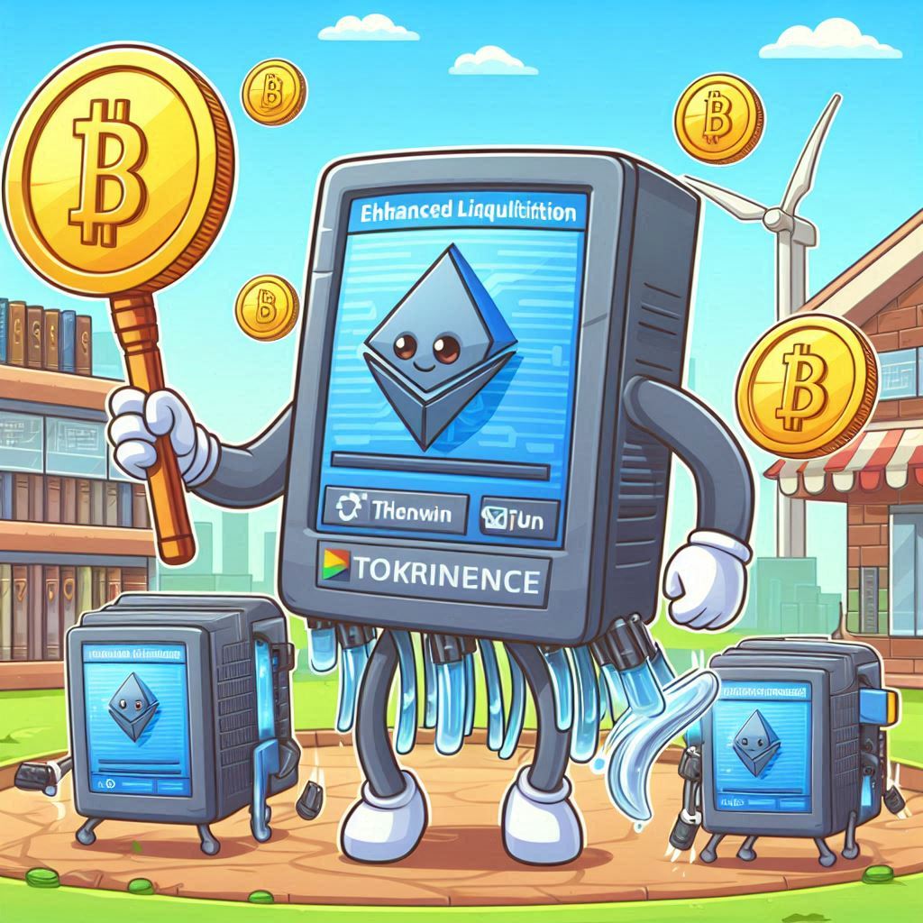 enhanced liquidity in tokenization image in cartoon style easyadsolution.in