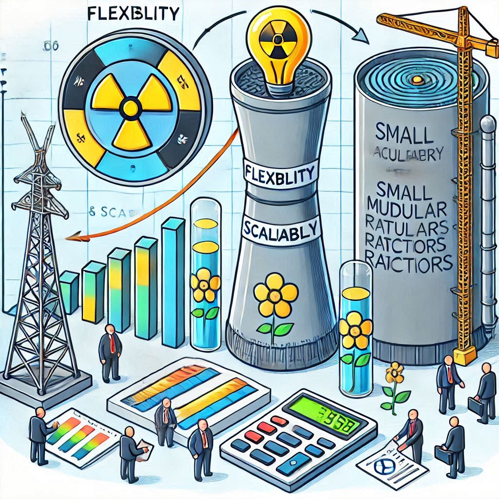 flexibility and scalability in small modular reactors in cartoon style easyadsolution.in