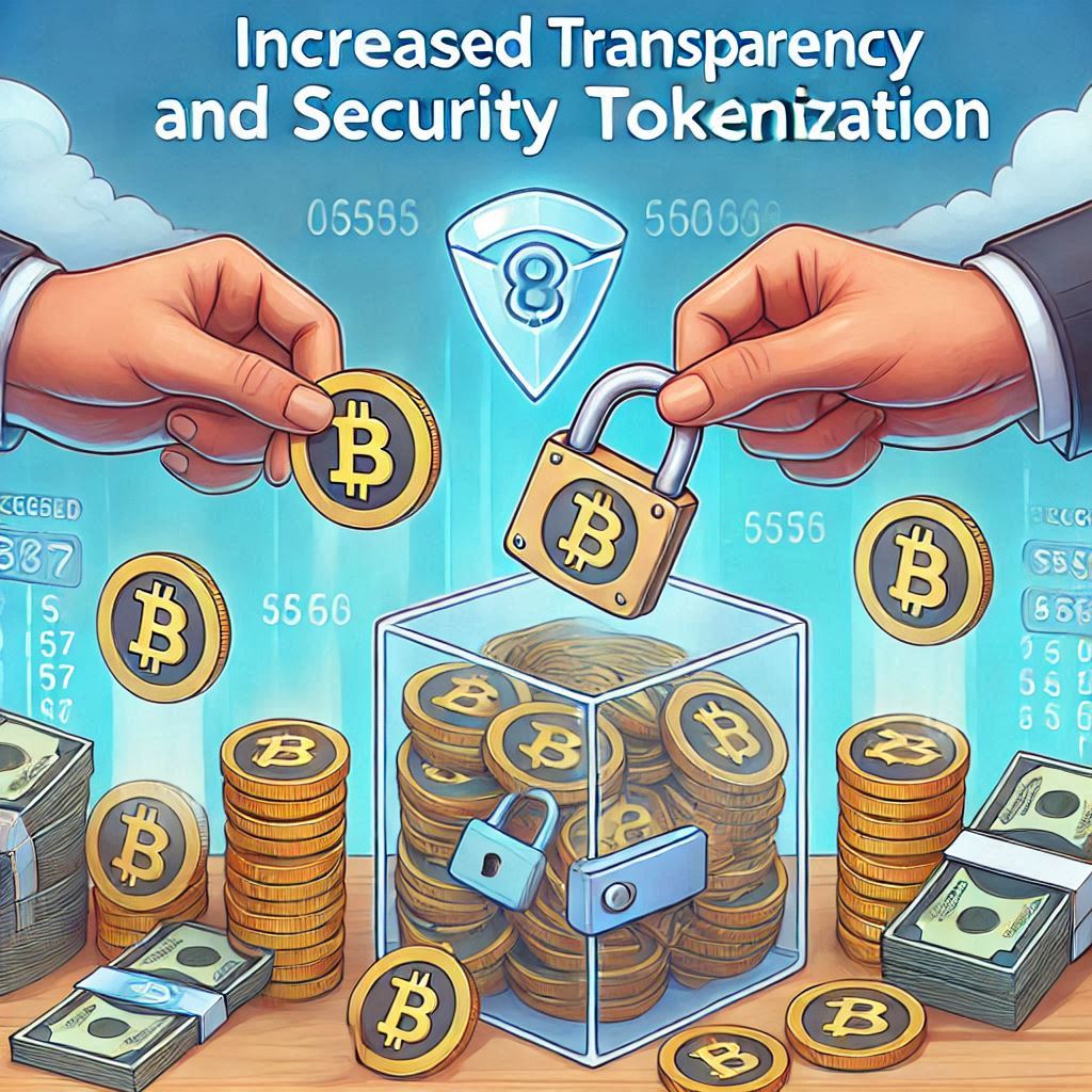 increased transparency and security in tokenization image in cartoon style easyadsolution.in