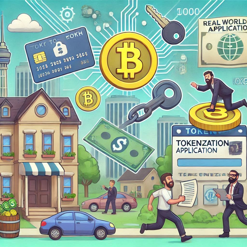 real world application in tokenization in cartoon style easyadsolution.in
