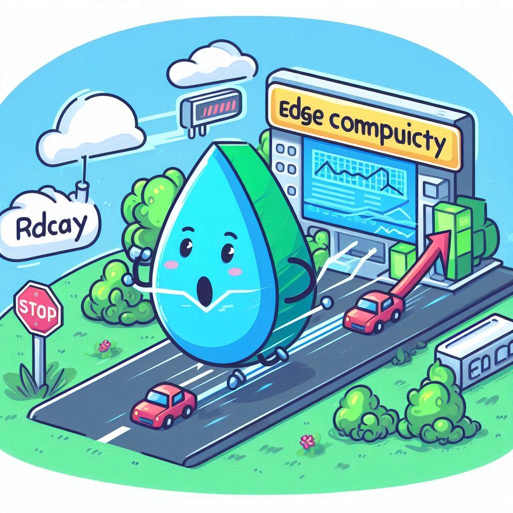 reduced latency in edge computing in cartoon style easyadsolution.in