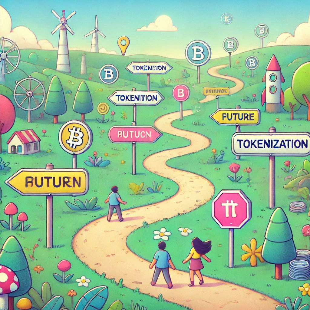 the road ahead of tokenization in cartoon style easyadsolution.in