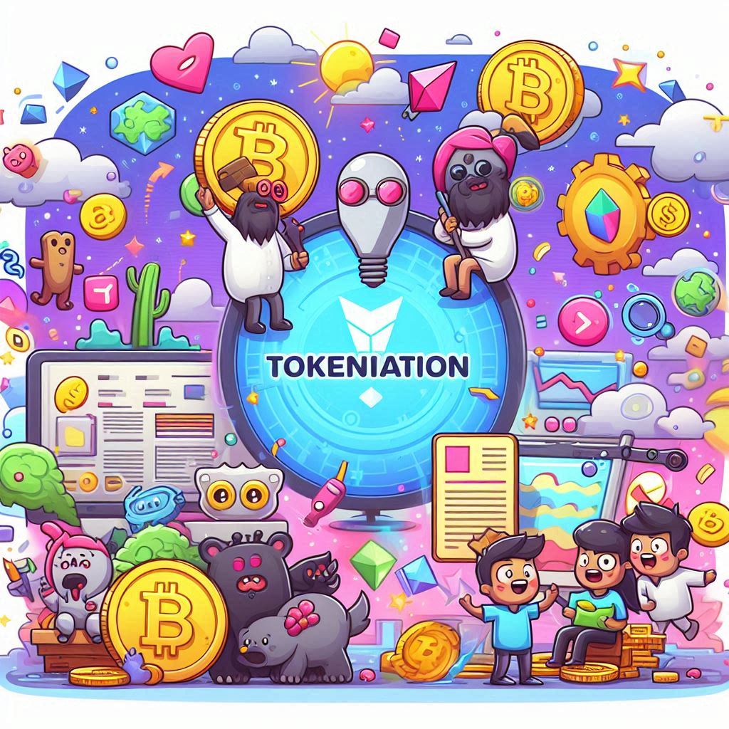 tokenization in cartoon style easyadsolution.in