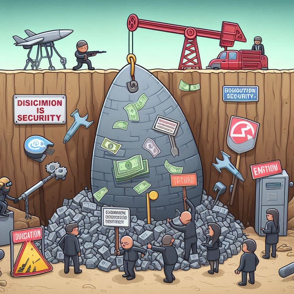 Erosion of Trust in Disinformation Security in cartoon style (2)