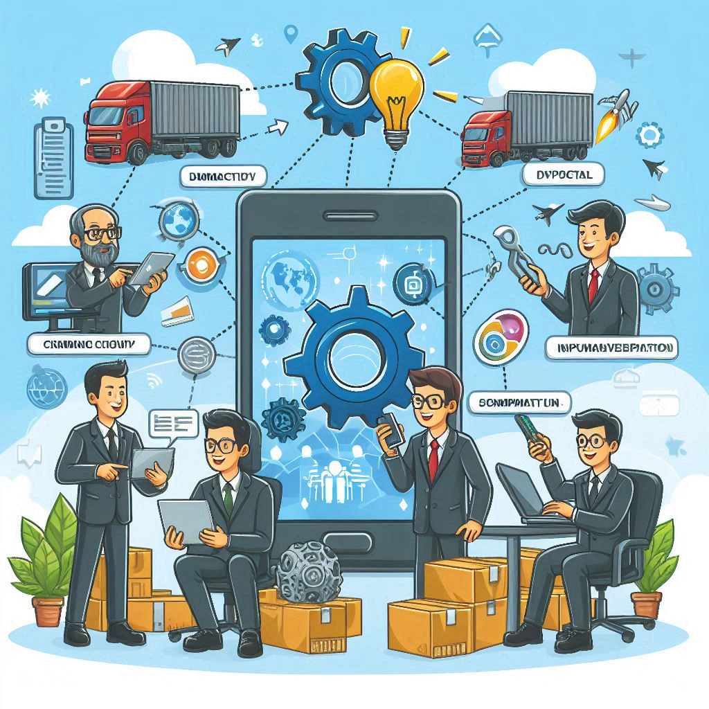 digital integration of new generation supply chain in cartoon style (1) easyadsolution.in