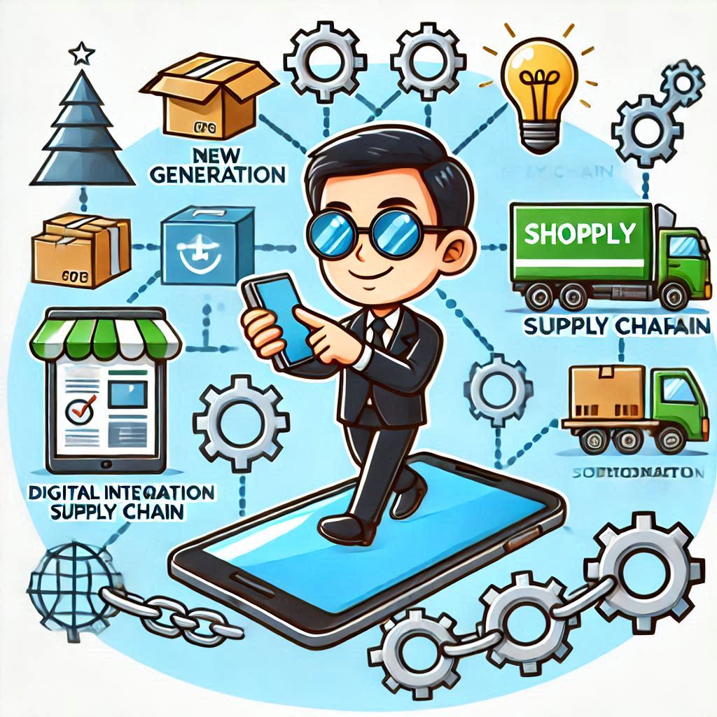 digital integration of new generation supply chain in cartoon style easyadsolution.in