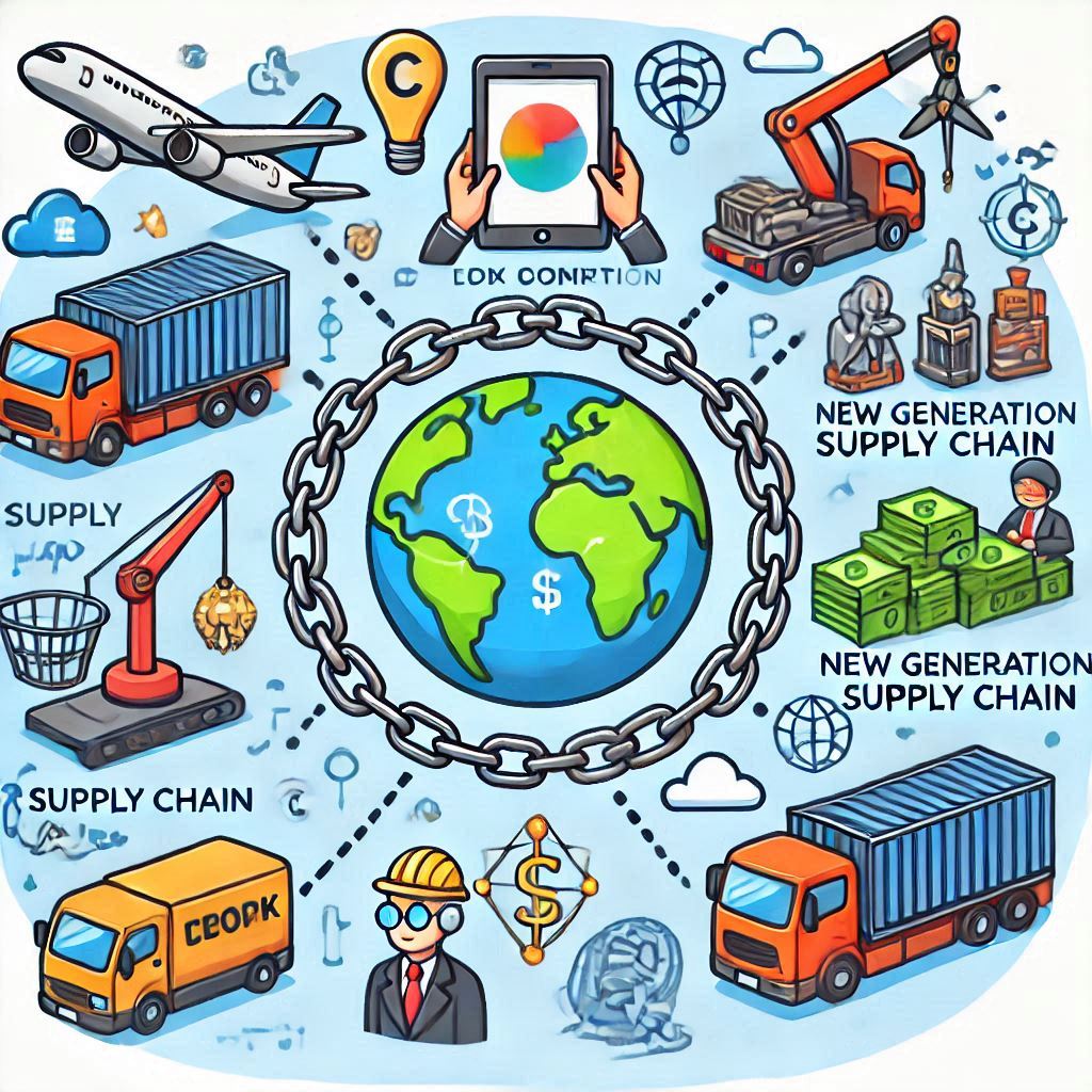 New Generation Supply Chain in cartoon style easyadsolution.in