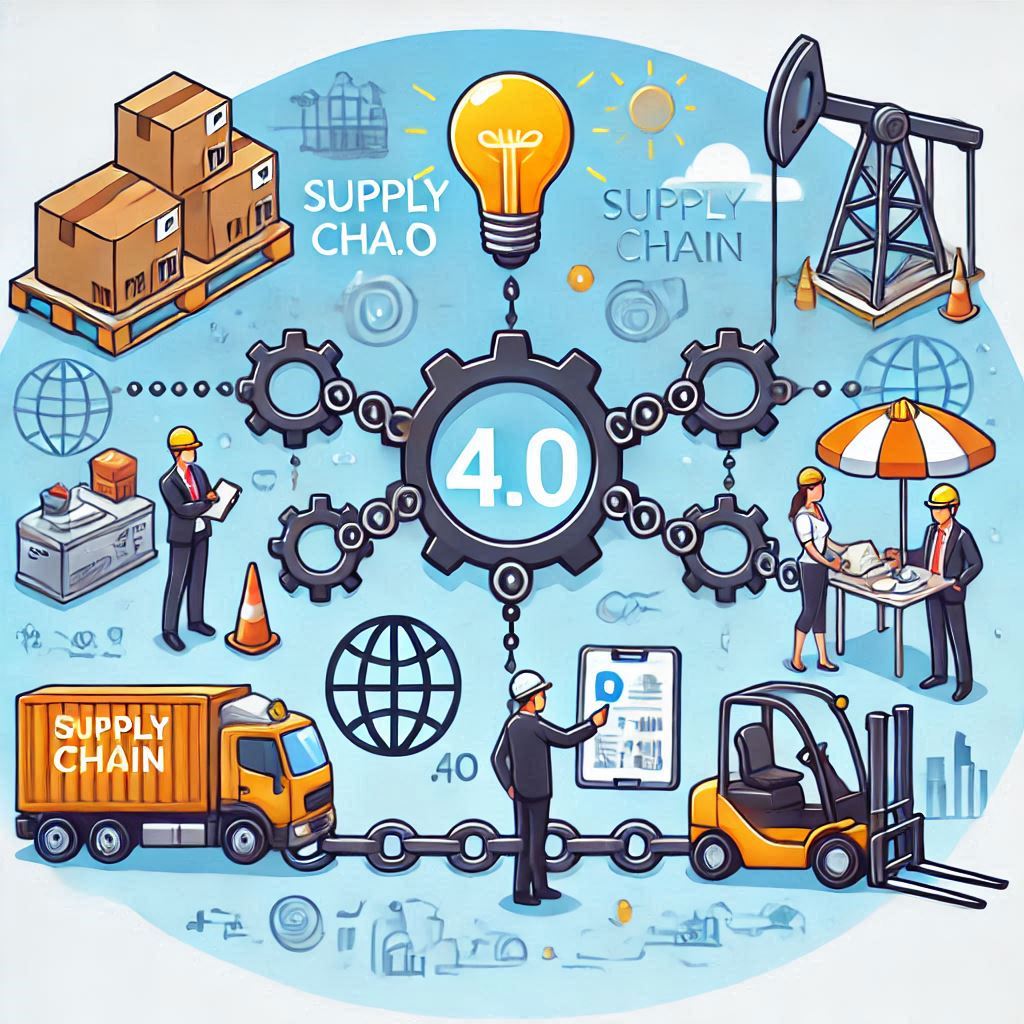 supply chain 4.0 in cartoon style easyadsolution.in