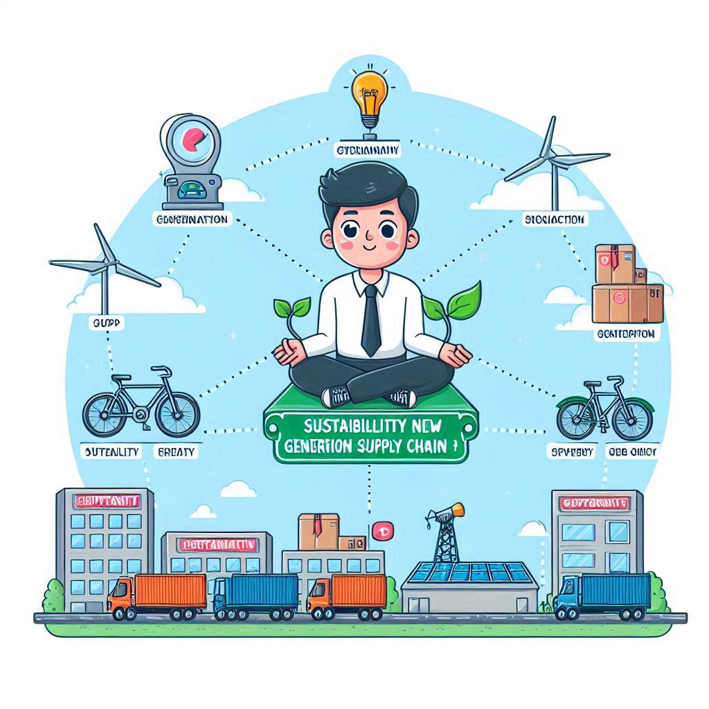 sustainability of new generation supply chain in cartoon style easyadsolution.in