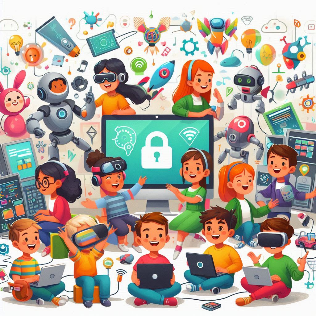 technologies in Skills in cartoon style