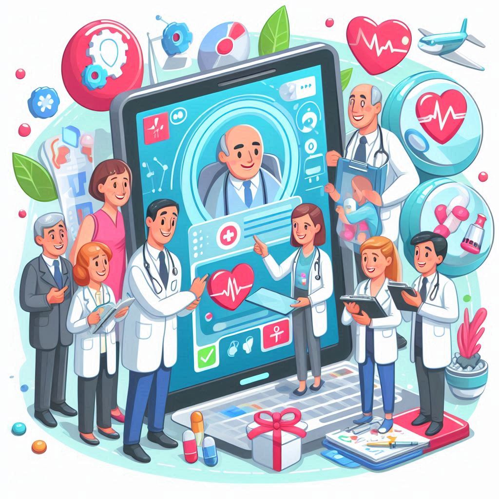 a new era of personalized healthcare in cartoon style